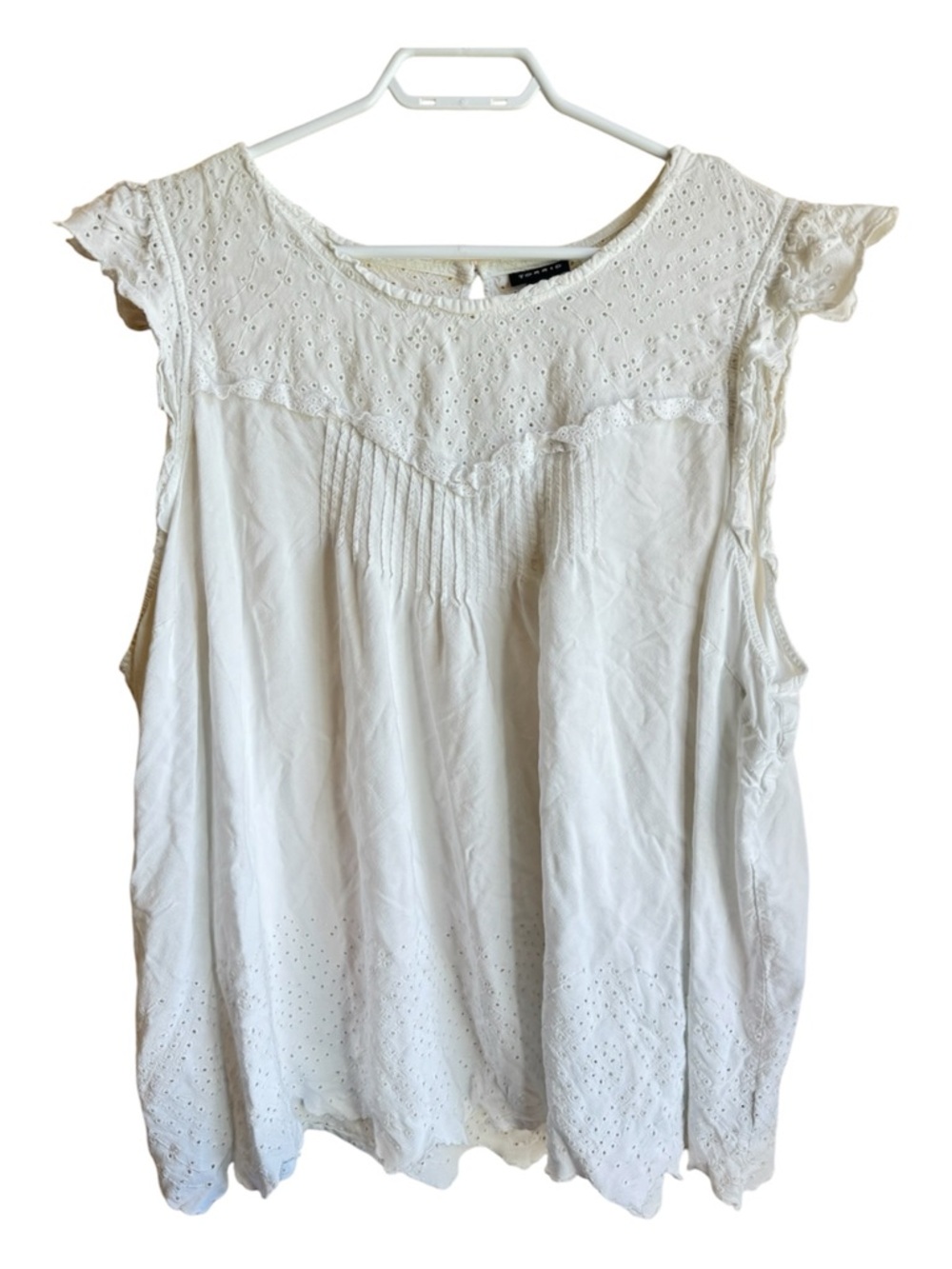 Torrid White Eyelet Lace Blouse Boho Peasant Top Plus Size Flowy Babydoll